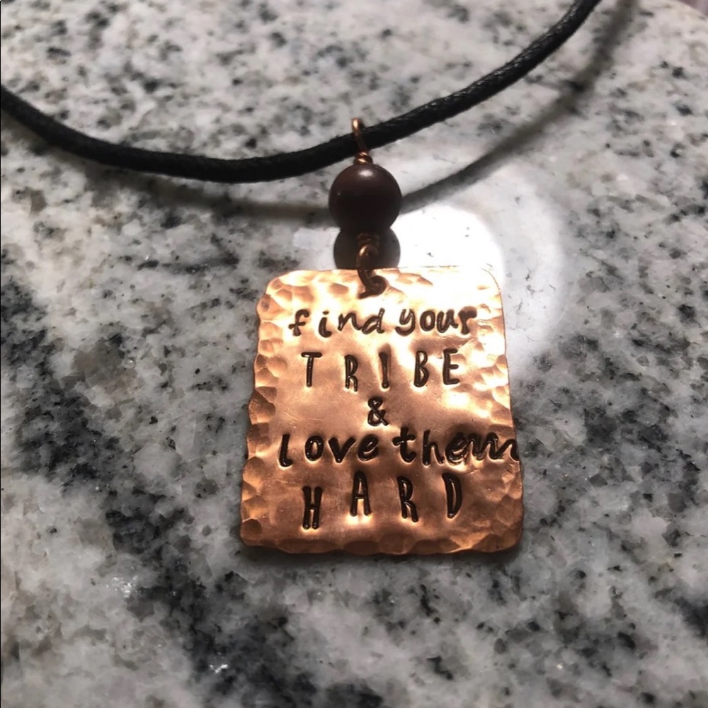 Find Your tribe handcrafted copper necklace